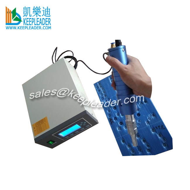 PP Hollow Sheet Bonding Corrugated Turnover Box Welding Portable Ultrasonic Spot Welder of 28khz_500w_Handheld Ultrasound Welder