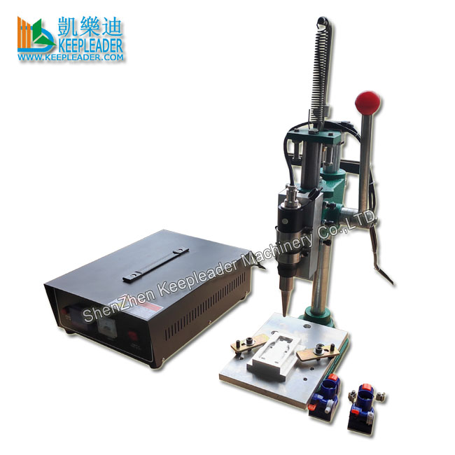 Hand Held Plastic Spot Welder with Manual Arbor Press Accessory of PP_PET_ABS_PS_PC Welding_Riveting Ultrasonic Welding Machine