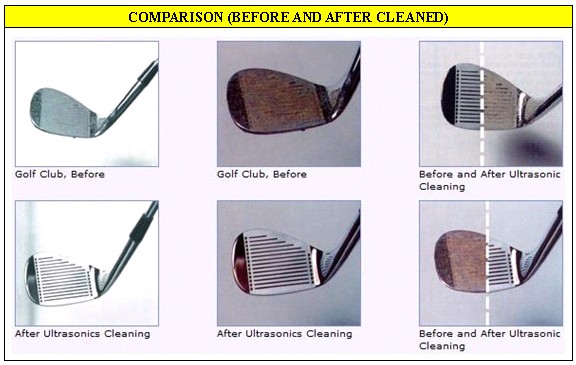 Golf Clubs Groove Stain Mud Rust Removal Cleaning Ultrasonic Cleaner