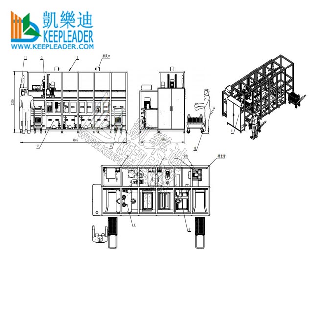 Multiple stages ultrasonic cleaning machine