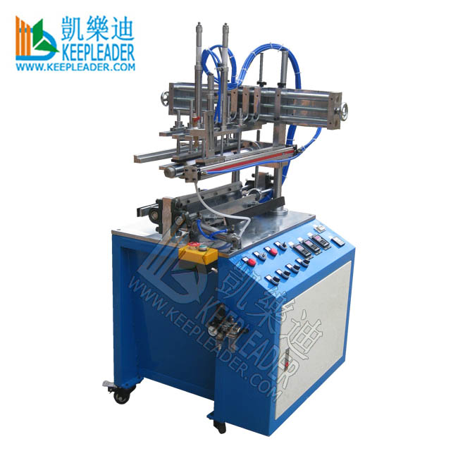 Plastic tube gluing machine