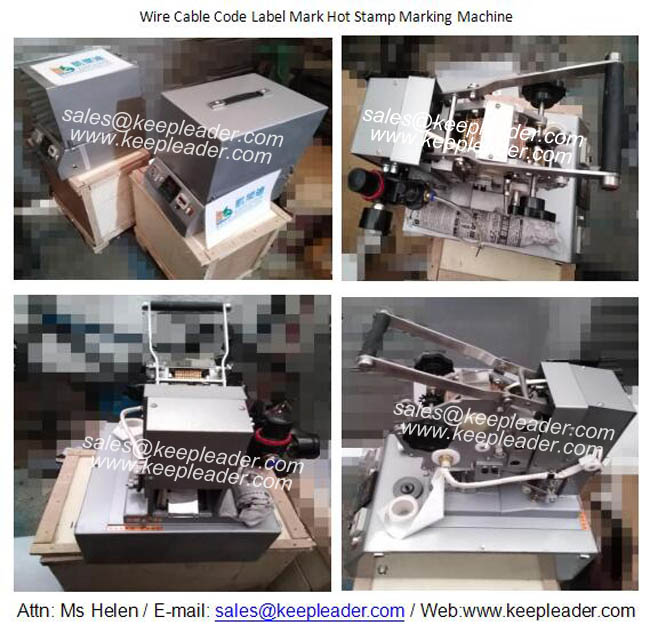 Wire Cable Code Label Mark Hot Stamp Marking Machine