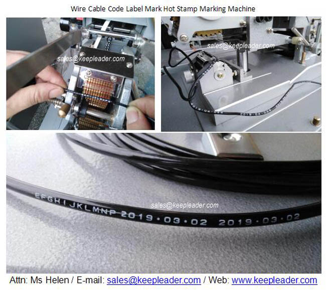 Wire Cable Code Label Mark Hot Stamp Marking Machine