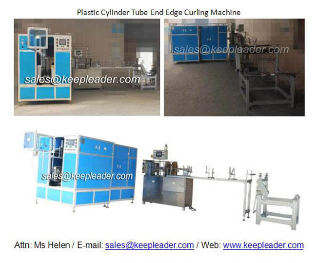 Plastic Cylinder Tube End Edge Curling Machine