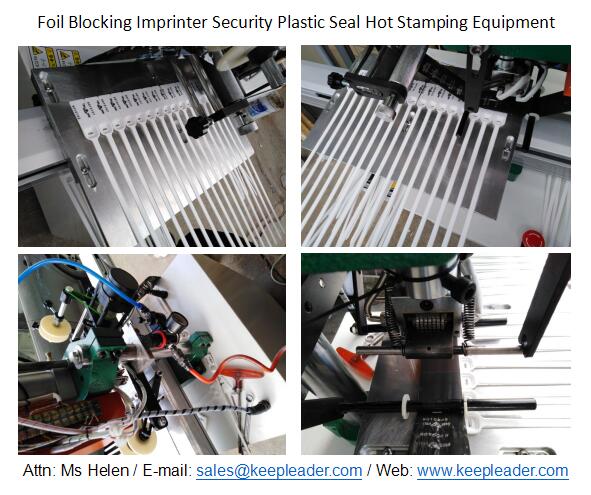 Foil Blocking Imprinter Security Plastic Seal Hot Stamping Equipment
