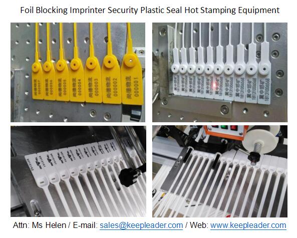 Foil Blocking Imprinter Security Plastic Seal Hot Stamping Equipment