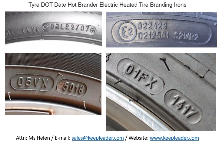 Tyre DOT Date Hot Brander Electric Heated Tire Branding Irons