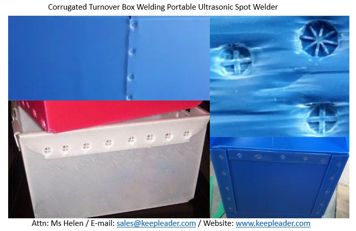 PP Hollow Sheet Bonding Corrugated Turnover Box Welding Portable Ultrasonic Spot Welder 