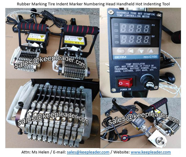 Rubber Marking Tire Indent Marker Numbering Head Handheld Hot Indenting Tool 