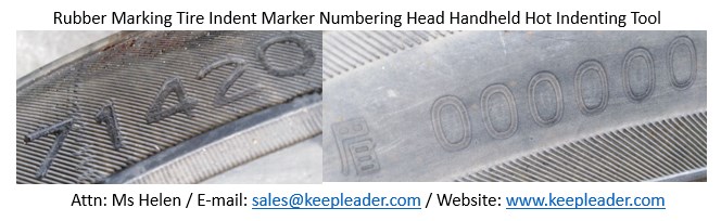 Rubber Marking Tire Indent Marker Numbering Head Handheld Hot Indenting Tool