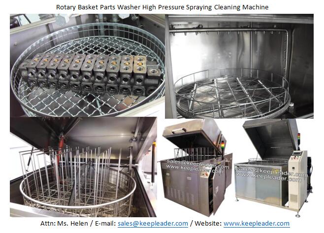 Rotary Basket Parts Washer High Pressure Spraying Cleaning Machine