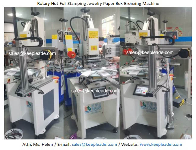 Rotary Hot Foil Stamping Jewelry Paper Box Bronzing Machine