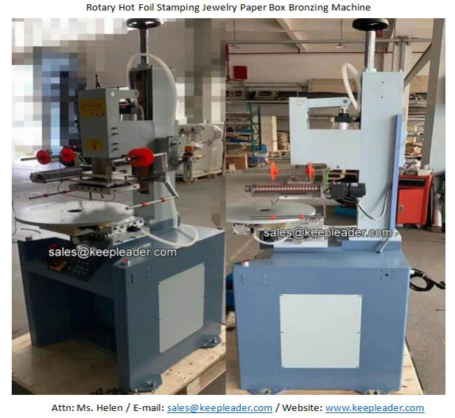 Rotary Hot Foil Stamping Jewelry Paper Box Bronzing Machine