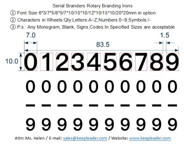 Serial Branders Rotary Branding Irons