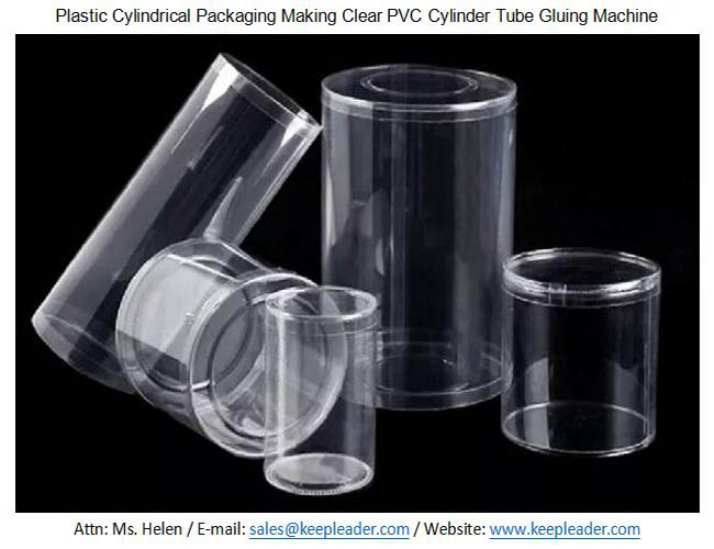 Plastic Cylindrical Packaging Making Clear PVC Cylinder Tube Gluing Machine