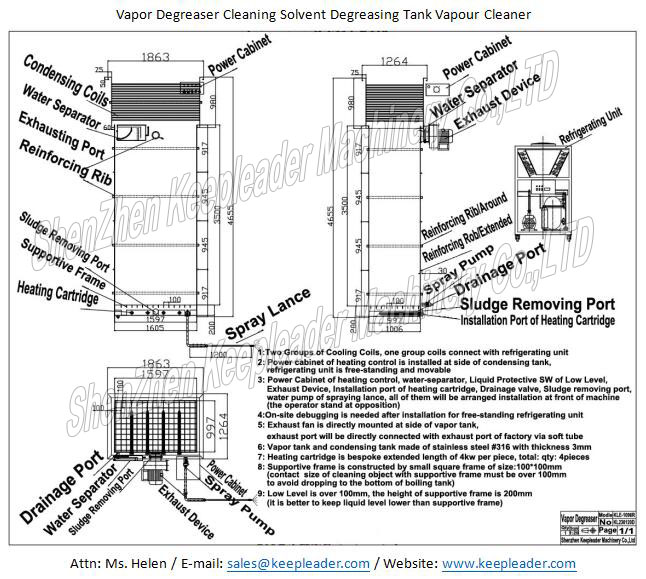 Vapor Degreaser Cleaning Solvent Degreasing Tank Vapour Cleaner 