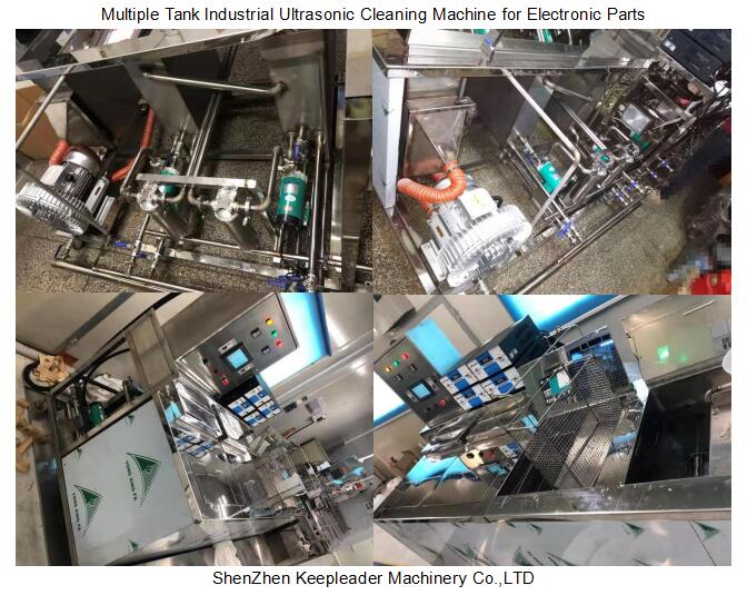 Multiple Tank Industrial Ultrasonic Cleaning Machine for Electronic Parts