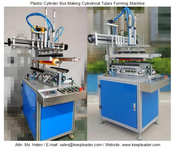 Plastic Cylinder Box Making Cylindrical Tubes Forming Machine