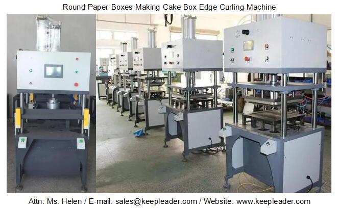 Round Paper Boxes Making Cake Box Edge Curling Machine