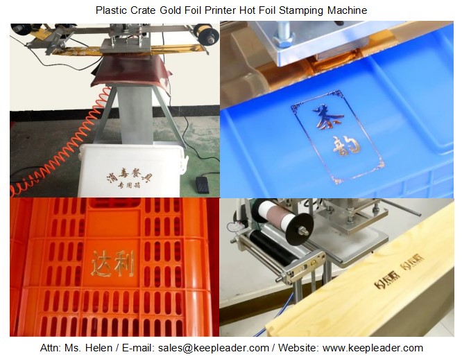 Plastic Crate Gold Foil Printer Hot Foil Stamping Machine
